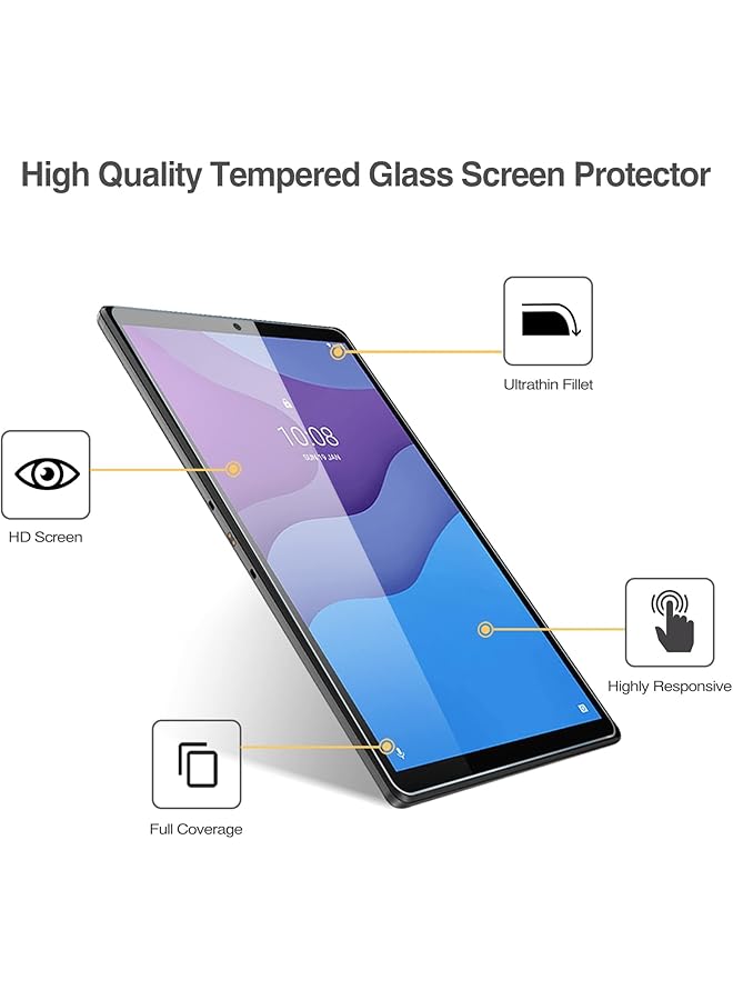 Procases 2 Pack Screen Protector For Lenovo Tab M10 Hd 2Nd Gen Tb X306X Smart Tab M10 Hd 2Nd Gen Tb X306F 10.1 Inch 2020 Release Tempered Glass Screen Film Guard Screen Protector –Clear - Image 4