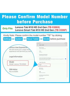 Procases 2 Pack Screen Protector For Lenovo Tab M10 Hd 2Nd Gen Tb X306X Smart Tab M10 Hd 2Nd Gen Tb X306F 10.1 Inch 2020 Release Tempered Glass Screen Film Guard Screen Protector –Clear  - Image 2
