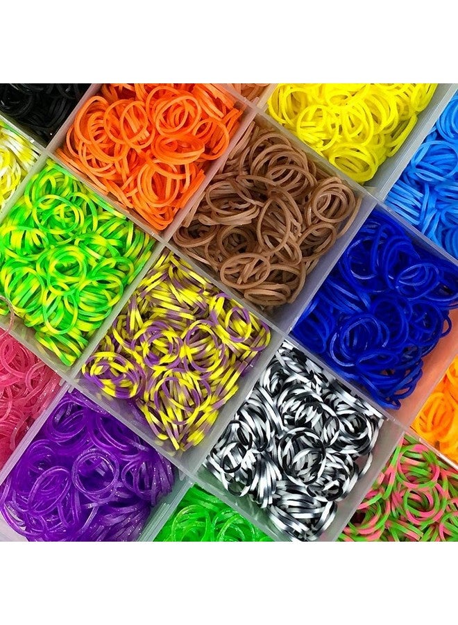 eS³kube Rainbow Rubber Bands Kit With 4200 Loom Bands With Case For Diy Crafting, Bracelet Making, Kit Gifts For Girls & Boys, Multicolor - Image 2