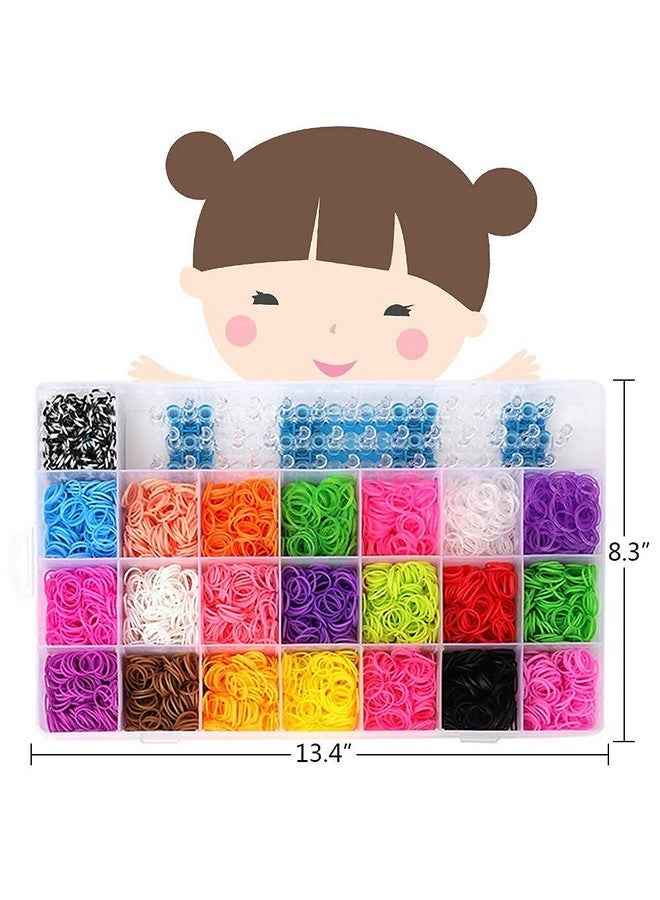 eS³kube Rainbow Rubber Bands Kit With 4200 Loom Bands With Case For Diy Crafting, Bracelet Making, Kit Gifts For Girls & Boys, Multicolor - Image 3