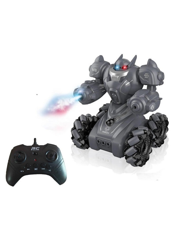 IndusBay® Remote Control Gasture Sensing Shooting Stunt Robot RC Control Multi-Functional All Terrain Robot Educational Toy Gift for Boys Girls, Black - Image 1
