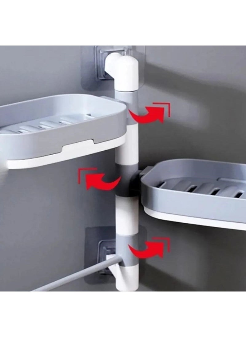 Buffer - Multiple Soap Holder Corner Shelf Functional Bathroom Soap Dish - Image 1