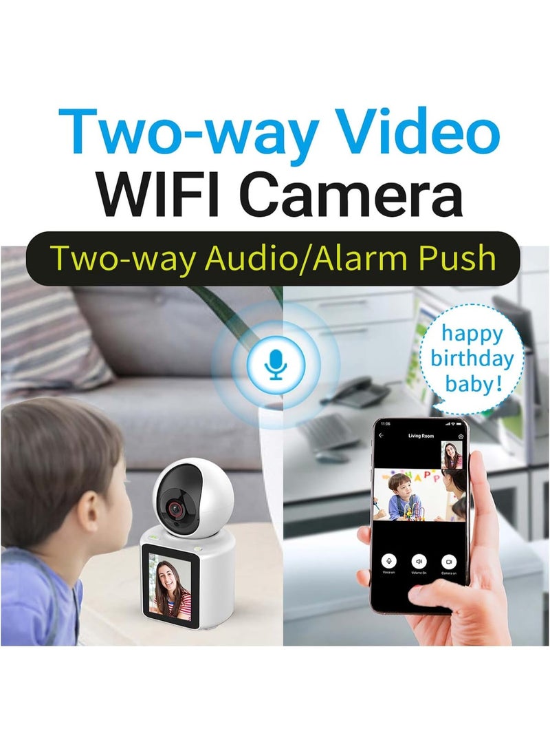 DubaiGallery Two way video WiFi camera 1080P Video Calling WIFI HD Camera One-Click Video Calling Infrared Night Vision Video Baby Monitoring Camera, CCTV IP Camera Smart Auto Tracking Baby Monitor, Motion Detection Built-in Speaker - Image 2