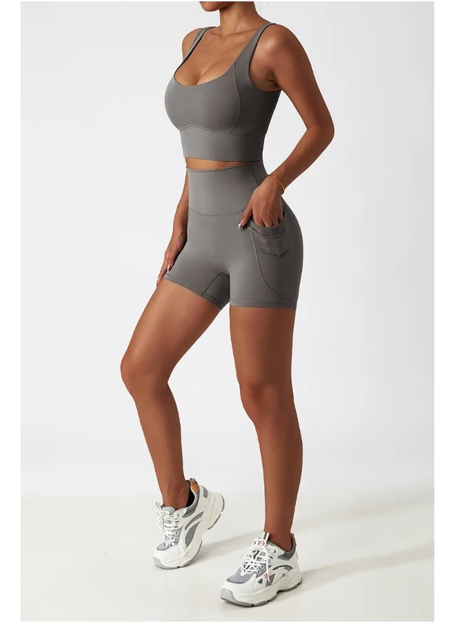 كون.يوغا KAWN YOGA Womens U Back Sports Bra - Padded Low Impact Workout Yoga Bra with Removable Built in Bra