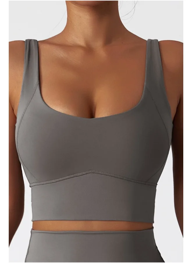 كون.يوغا KAWN YOGA Womens U Back Sports Bra - Padded Low Impact Workout Yoga Bra with Removable Built in Bra