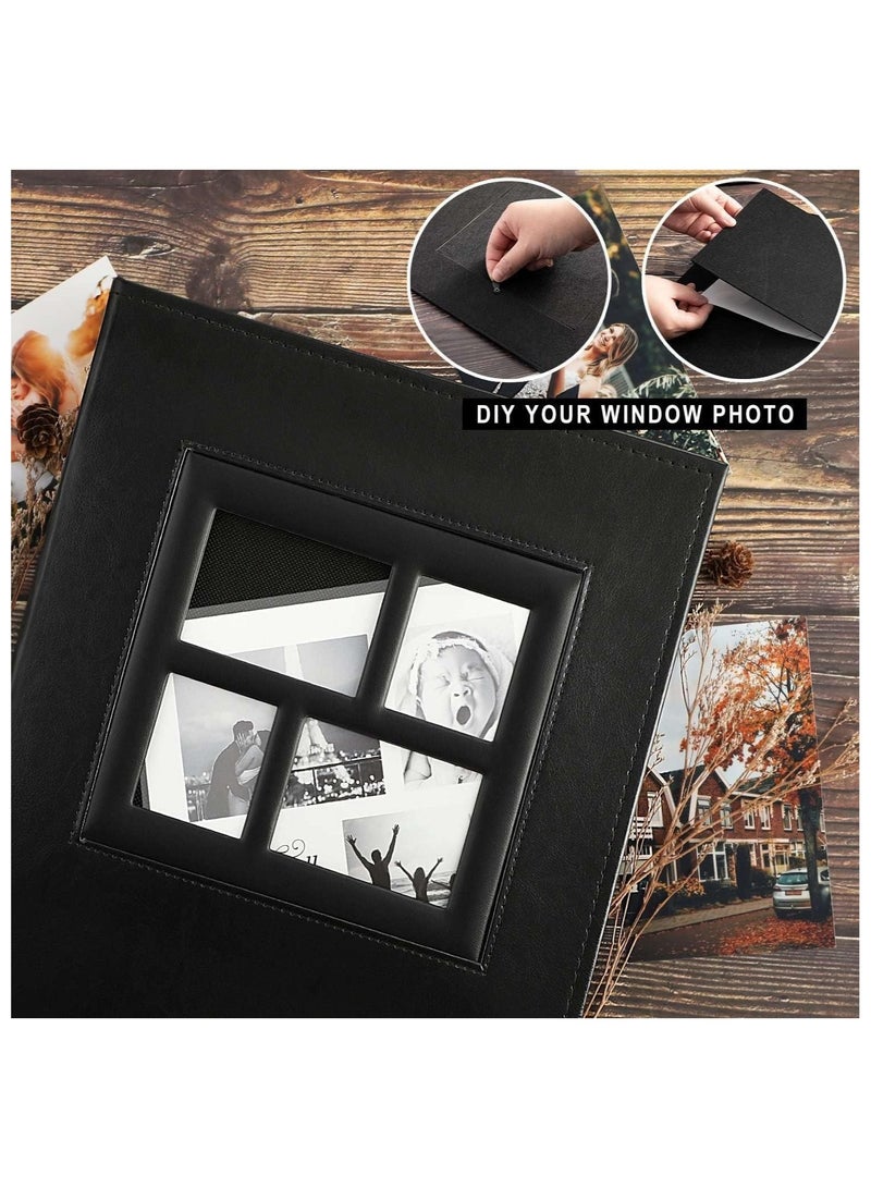 Bukela Photo Album,600 Photos Large Capacity Leather Cover,Picture Albums with 600 Pockets for Family Wedding Anniversary Baby,Easy to Clean (Black) - Image 4