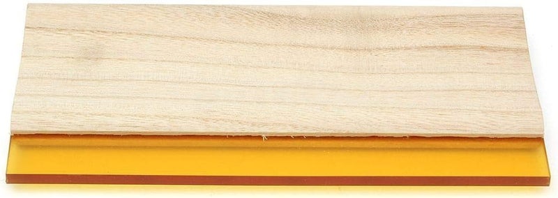 TECHTONGDA 1 pc 13 inch (33cm) Long 4 inches Wide Silk Stencil Screen Printing Squeegee Wood Oiliness Scraper Screen Ink Scraper 75 Durometer - Image 1