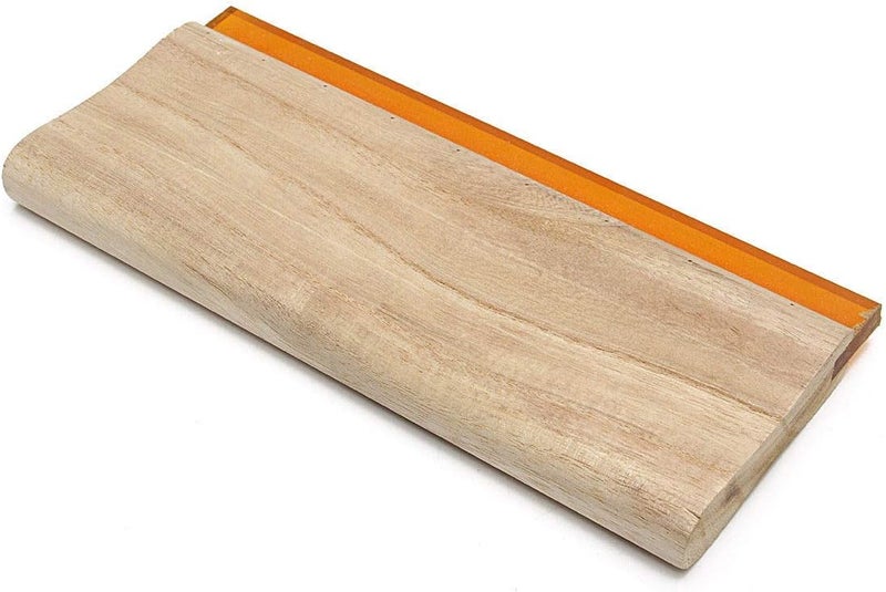 TECHTONGDA 1 pc 13 inch (33cm) Long 4 inches Wide Silk Stencil Screen Printing Squeegee Wood Oiliness Scraper Screen Ink Scraper 75 Durometer - Image 3