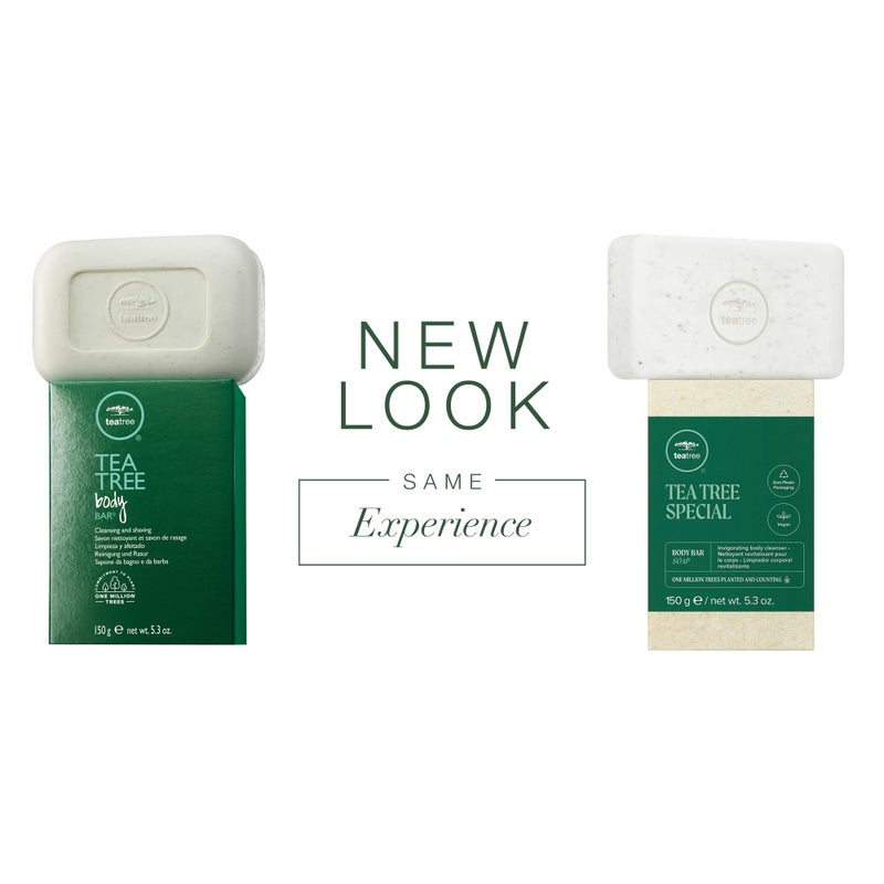 Tea Tree Body Bar Soap, Deep Cleans + Exfoliates, For All Skin Types - Image 2