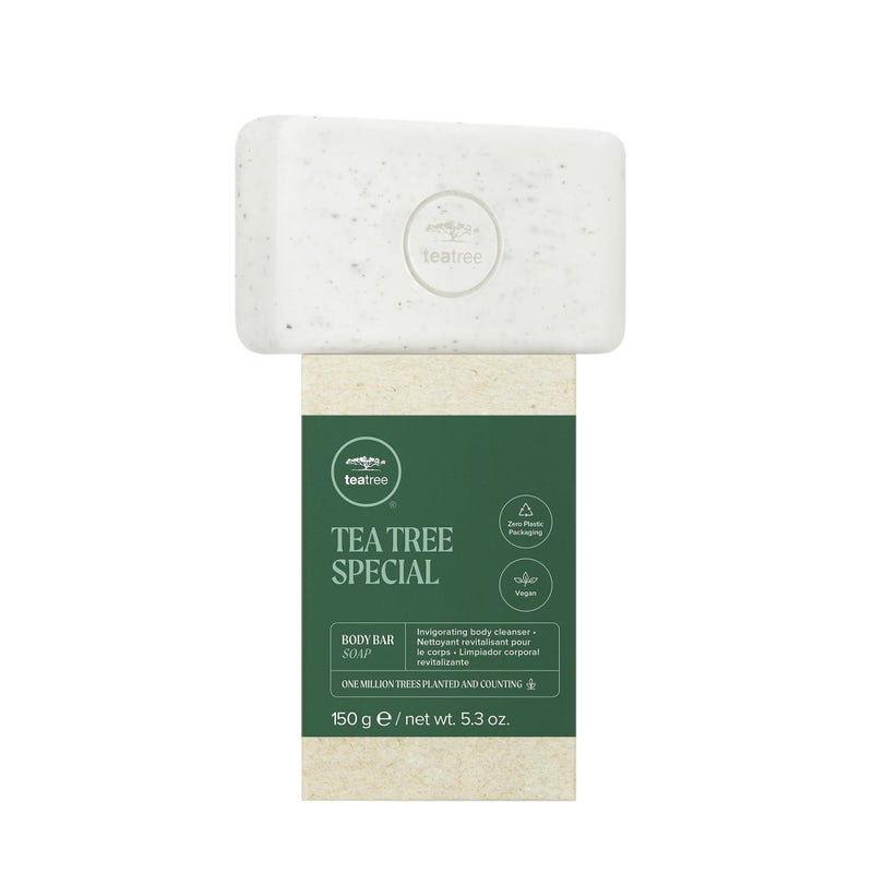 Tea Tree Body Bar Soap, Deep Cleans + Exfoliates, For All Skin Types - Image 1