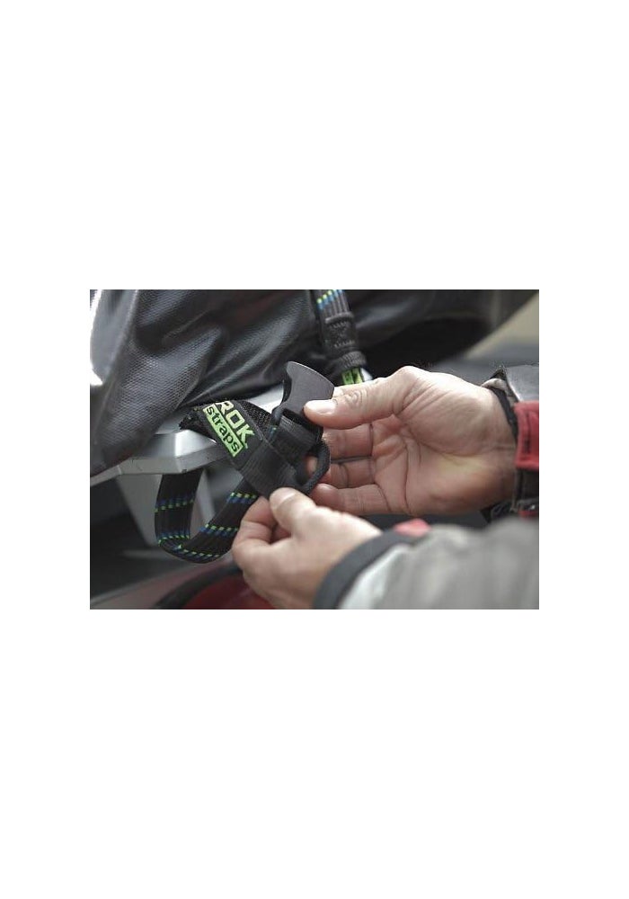 ROK Straps ROK-10031 Black/Orange 18" - 60" Motorcycle/ATV Adjustable Stretch Strap - Image 3
