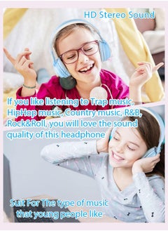 Bluetooth Headphones for Girls/Boys, HiFi Stereo Wireless Headphones with Built-in HD Microphone (Blue) - pzsku/ZAD2622DB67259B32855BZ/45/_/1700633255/d4b29182-f6b2-457d-a660-854721e59c89