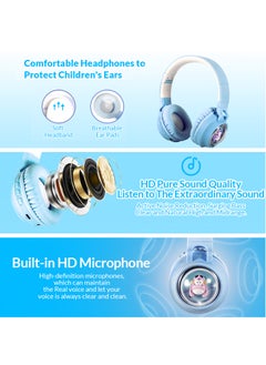 Bluetooth Headphones for Girls/Boys, HiFi Stereo Wireless Headphones with Built-in HD Microphone (Blue) - pzsku/ZAD2622DB67259B32855BZ/45/_/1700633366/2a14a8fe-949b-4056-8ad7-203e9b09a393