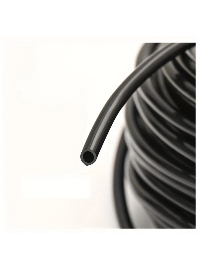خرطوم حديقة مطاطي PVC أسود بطول 50 متر مع موصل منحني - Image 2