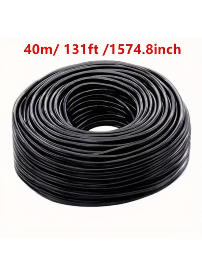 خرطوم حديقة مطاطي PVC أسود بطول 50 متر مع موصل منحني - Image 5