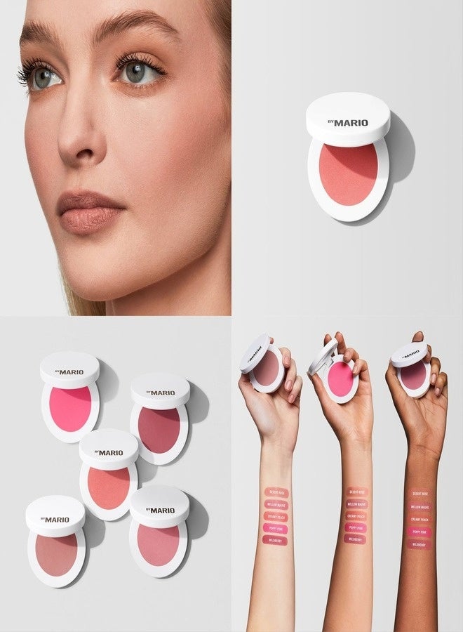 MAKEUP BY MARIO Soft Pop Powder Blush 4.4g – Shade Creamy Peach - Soft Muted Peach, Buildable, Silky-Smooth, Natural Flush Finish - Image 2