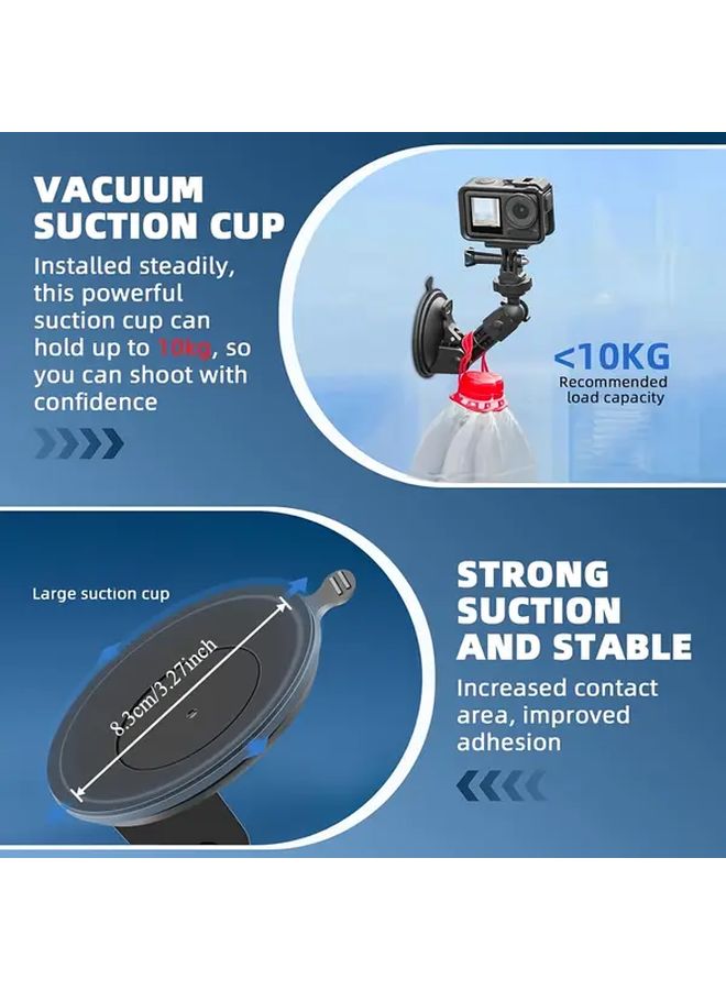 Variant 360 Adjustable Car Mount Suction Cup Base Tripod Adapter Vibration Design - Image 3