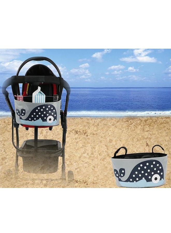 Baby Stroller Storage Bag Accessories Diapers Organizer Whale - Image 3