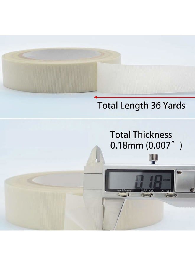APT Advanced Polymer Tape شريط كهربائي من قماش الزجاج APT، شريط ماسك لدرجات الحرارة العالية، 260°C. مدرج في UL، شريط مقاوم للحرارة باللون الأبيض. - Image 5