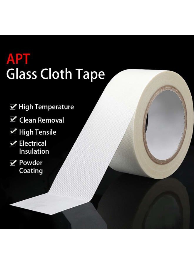 APT Advanced Polymer Tape شريط كهربائي من قماش الزجاج APT، شريط ماسك لدرجات الحرارة العالية، 260°C. مدرج في UL، شريط مقاوم للحرارة باللون الأبيض. - Image 4
