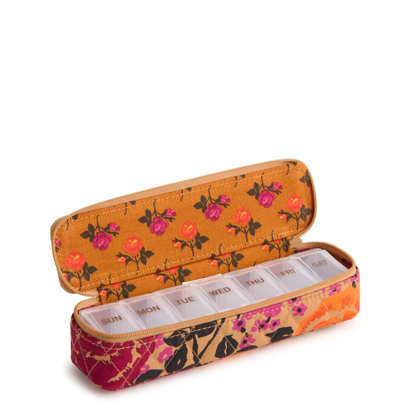 Vera Bradley Premium Cotton Travel Pill Case, Coming Up Roses, One Size - Image 2