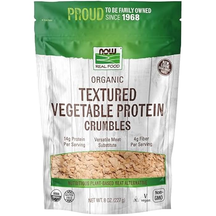 now , Organic Textured Soy Protein Granules, Non-GMO, Versatile, Vegetable-Sourced Protein, 8-Ounce (Packaging May Vary) - Image 1