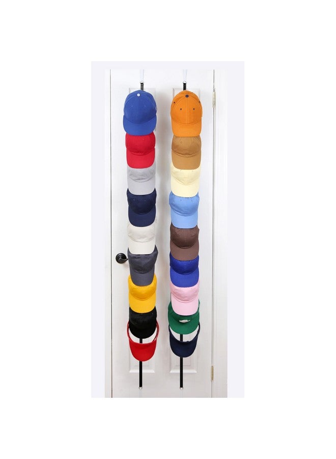 Perfect Curve Perfect Curve Hat Organizer CapRack | Over-The-Door Hat Rack and Organizer | Baseball Cap Rack | Hat Rack for Door | Cap Organizer | 2 Straps | Holds 18 to 36 Adjustable Caps |Black  - Image 1