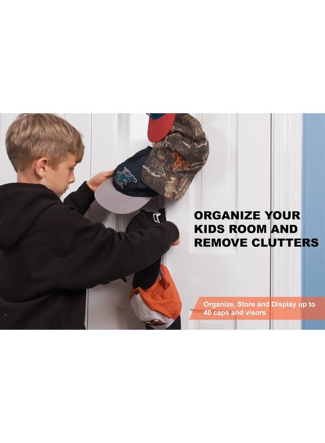 Perfect Curve Perfect Curve Hat Organizer CapRack | Over-The-Door Hat Rack and Organizer | Baseball Cap Rack | Hat Rack for Door | Cap Organizer | 2 Straps | Holds 18 to 36 Adjustable Caps |Black  - Image 4