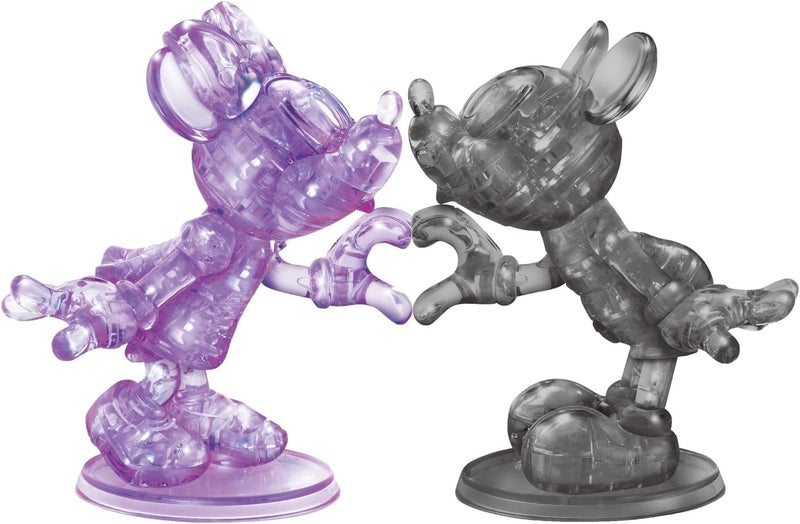 Disney Minnie and Mickey Mouse Heart Deluxe Original 3D Crystal Puzzle from BePuzzled 3D Crystal Puzzles and Brainteasers for Puzzlers and Collectors Ages 12 and Up