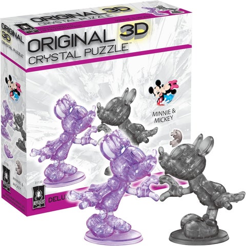 Disney Minnie and Mickey Mouse Heart Deluxe Original 3D Crystal Puzzle from BePuzzled 3D Crystal Puzzles and Brainteasers for Puzzlers and Collectors Ages 12 and Up