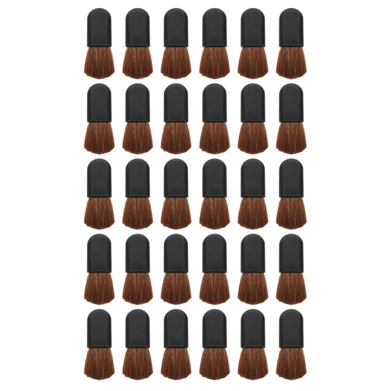 OSALADI 30pcs Portable Oval Black Handle Premium Bristle Makeup Brushes Blush and Powder Foundation Face Brushes for Travel and Daily Use - Image 1