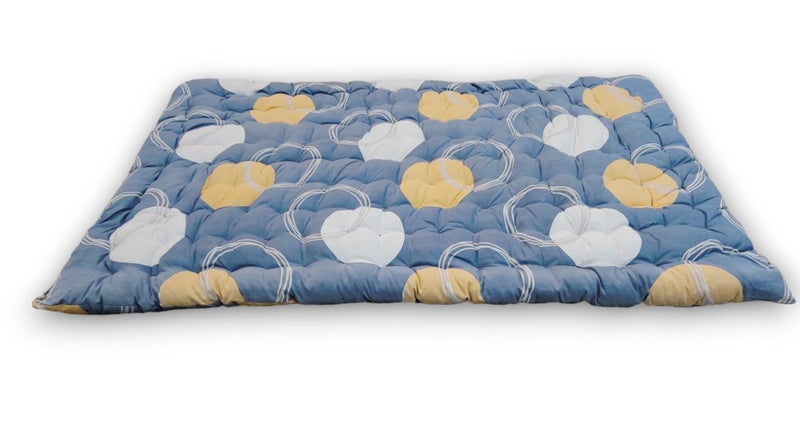 Deevine Craft Soft Cotton Foldable Mattress - Lightweight, Firm Single Gadda | 3D Design Print, 72x36 Inches (3x6 ft) | Portable for Picnic, 1 Sleeping Capacity (Grey White Mattress) - Image 3