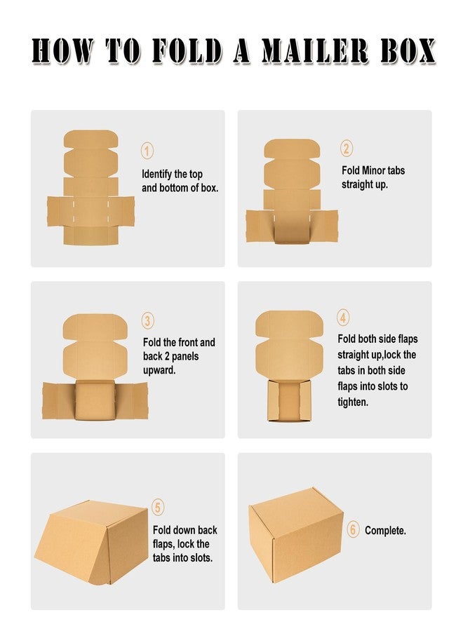 CHARMGIFTBOX صناديق شحن، 9×6×4 بوصة، مجموعة من 25 صندوقًا، صناديق كرتونية بنية متينة متوسطة الحجم، مناسبة لتغليف الهدايا والمشاريع الصغيرة - Image 4