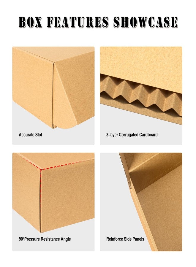 CHARMGIFTBOX صناديق شحن، 9×6×4 بوصة، مجموعة من 25 صندوقًا، صناديق كرتونية بنية متينة متوسطة الحجم، مناسبة لتغليف الهدايا والمشاريع الصغيرة - Image 3
