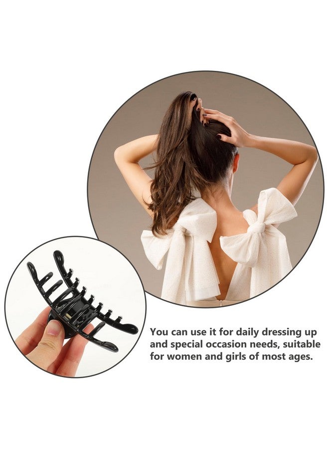 FOMIYES Hair Claw Clips: Large 3.93inch No Slip Matte Clip for Women - 4Pcs Black Hair Clip for Thin Fine Thick Hair - Image 4