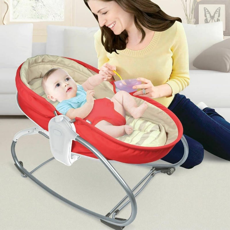 Tiibaby 68149 3-in-1 Baby Rocker Chair with Music and Vibration, Birth to 18kg, Red - Image 4