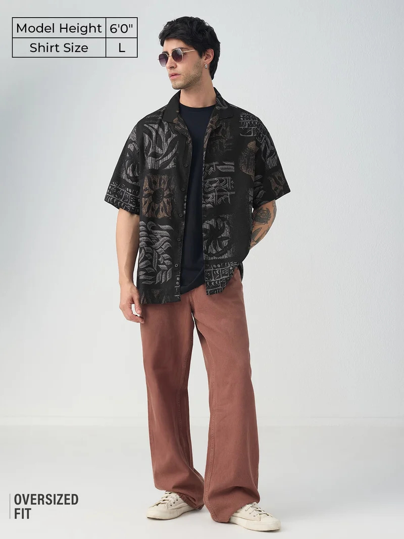 The Souled Store  Oversized Shirt: Echoes of Harappa  | Best Price UAE