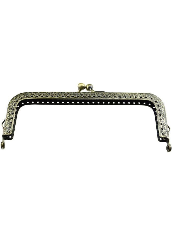 Purse Bag Kiss Clasp Frame Lock 5.9inch Arch Metal Vintage Clutch Clip Easy Smooth Open Close No Scratch Loose Gap Rattling for DIY Crochet Fabric Coin Purse Leather Bag Sewing 4pieces Bronze - Image 1