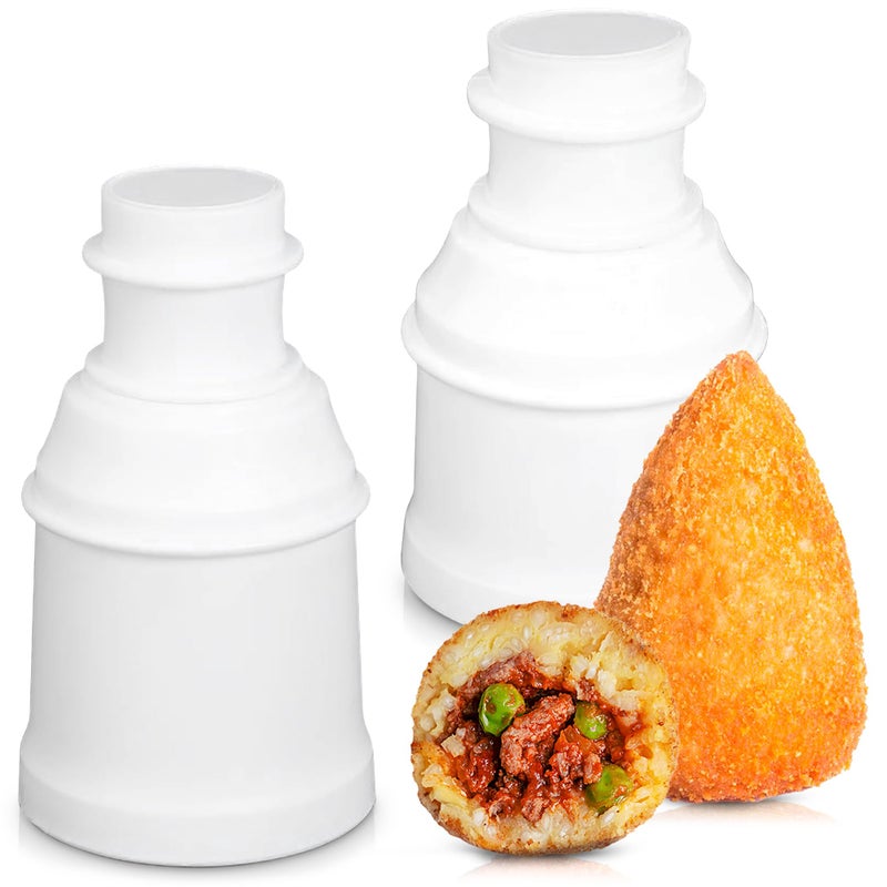 LIBERHAUS 2Pcs 160 g  565oz Round and Pointed Arancini Maker Molds  Large Rice Mold Meat Balls Japanese Kitchen Gadgets Meatball Maker Sushi Rice Ball Maker Tool  Cute Bento Accessories Rice Press Shaper 
