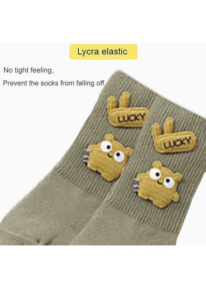 Ocean 2 Pairs High Anti Slip Socks, With Anti Slip Soles, For Cartoon Warmth, Suitable For 1-3 Years Old - Image 2