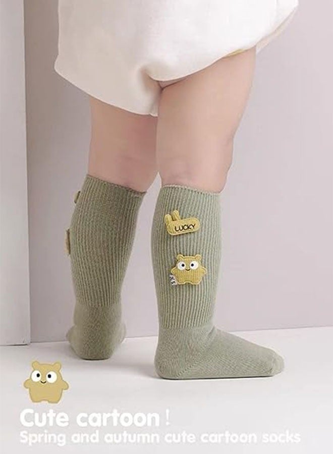 Ocean 2 Pairs High Anti Slip Socks, With Anti Slip Soles, For Cartoon Warmth, Suitable For 1-3 Years Old - Image 3