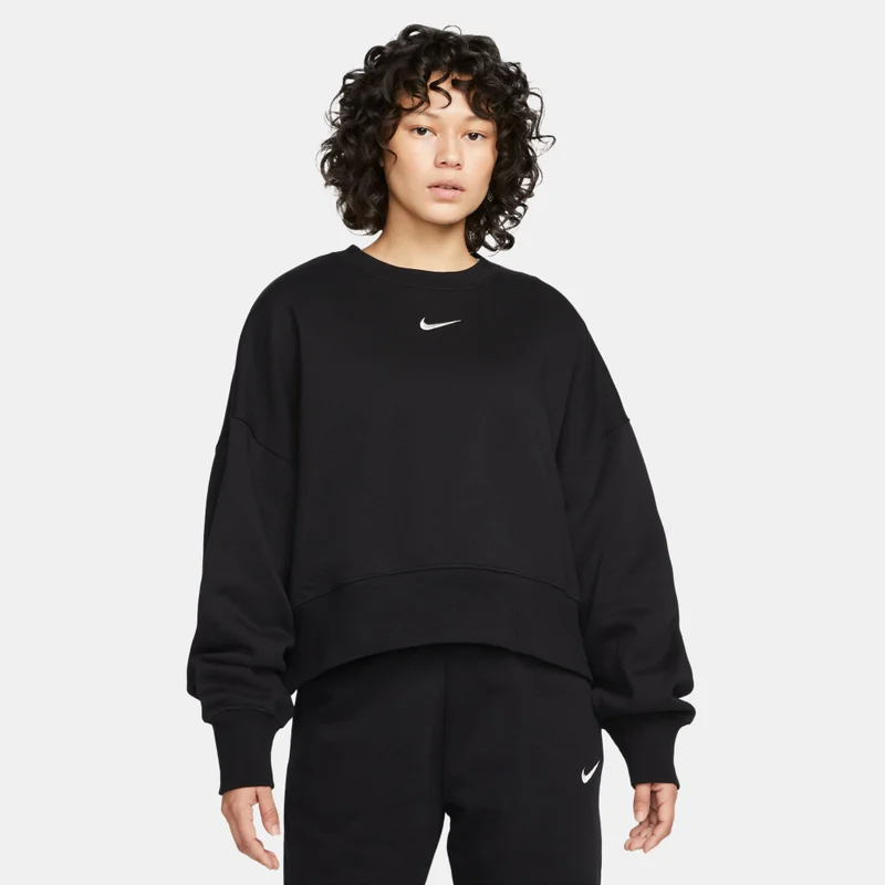 Nike Black Women's Sportswear Phoenix Fleece Sweatshirt for Women | Best Price UAE