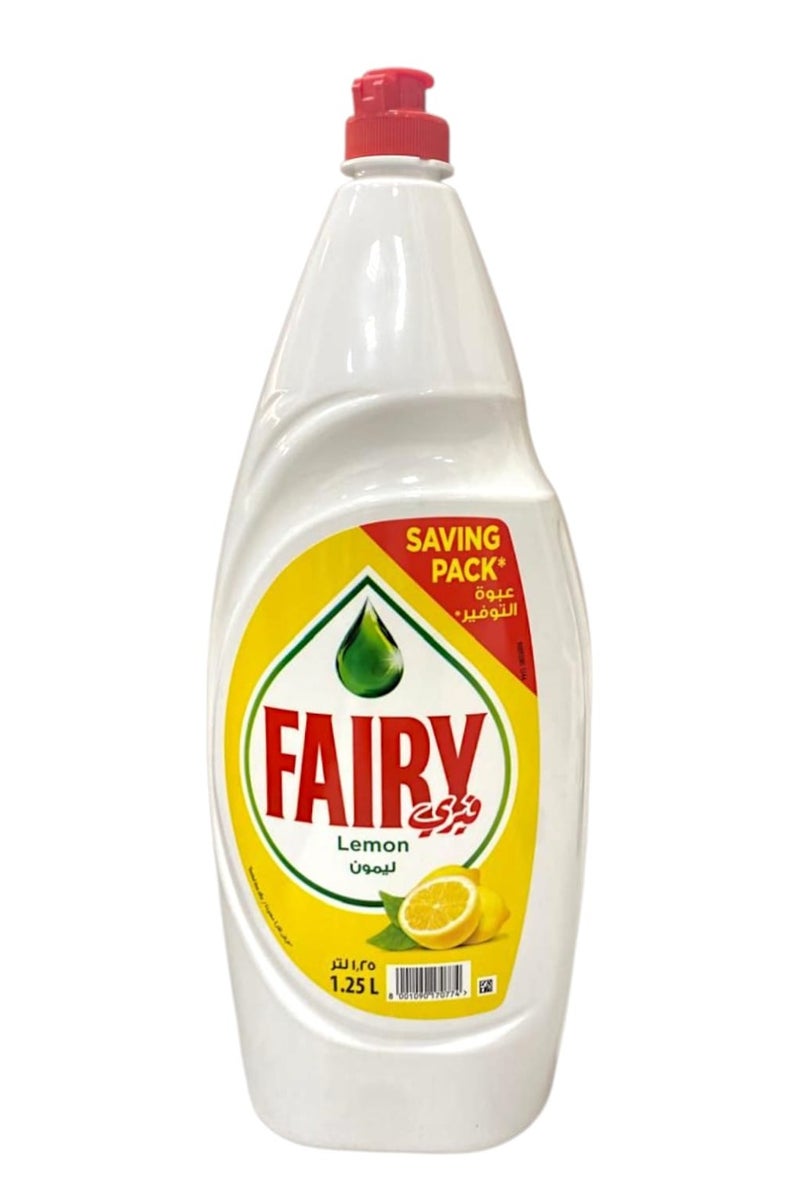 Fairy Lemon Dishwashing Liquid, 1.25L - Image 1