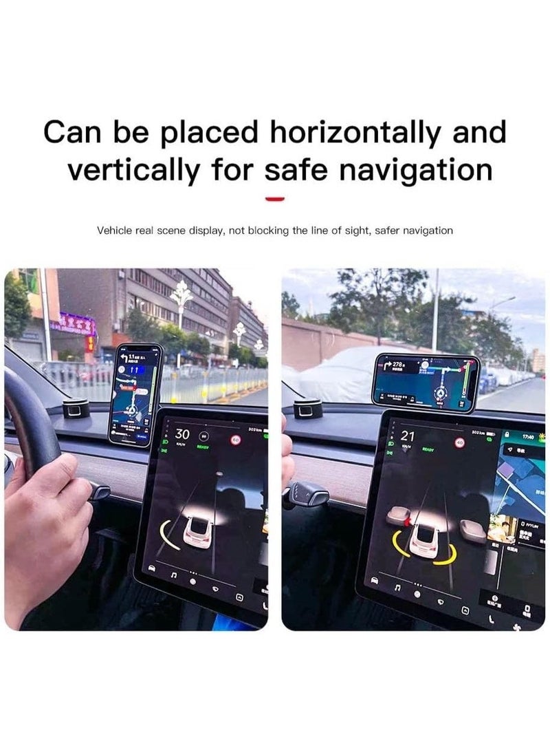 ج ت س آ ل حامل جوال GTSOL للسيارة، حامل تيسلا، حامل جوال مغناطيسي قابل للطي لسيارات تيسلا موديل 3 وموديل Y، متوافق مع سلسلة ايفون 14 و13 و12 وجميع الهواتف المحمولة - Image 2