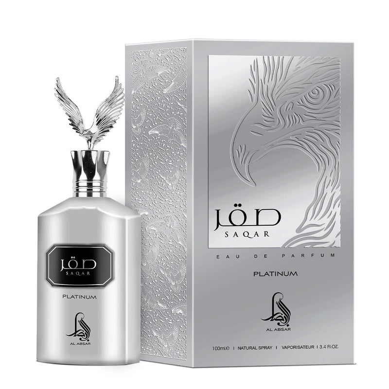 Al Absar Saqar Platinum  100ml  EDP For Him - Image 2