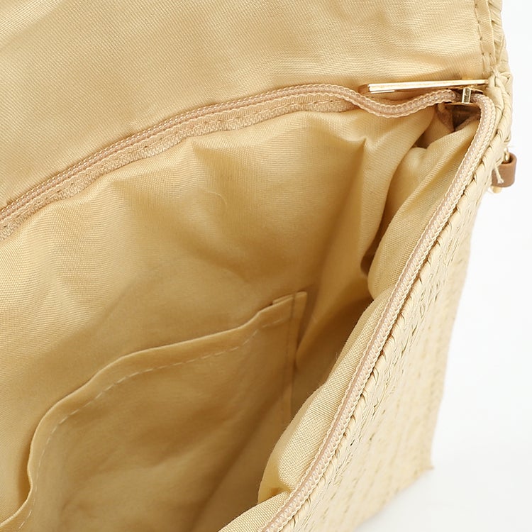 Mr.joe Mr Joe Bohemian Straw Clutch with Eye Embellishments Beige -4155 - Image 4