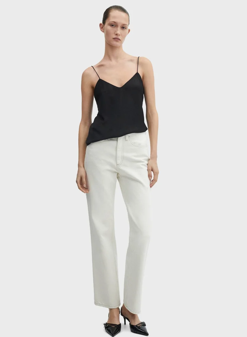 مانجو Strappy Lace Detailed Top