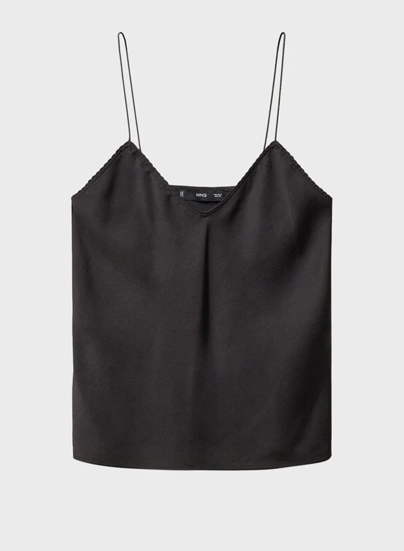 مانجو Strappy Lace Detailed Top
