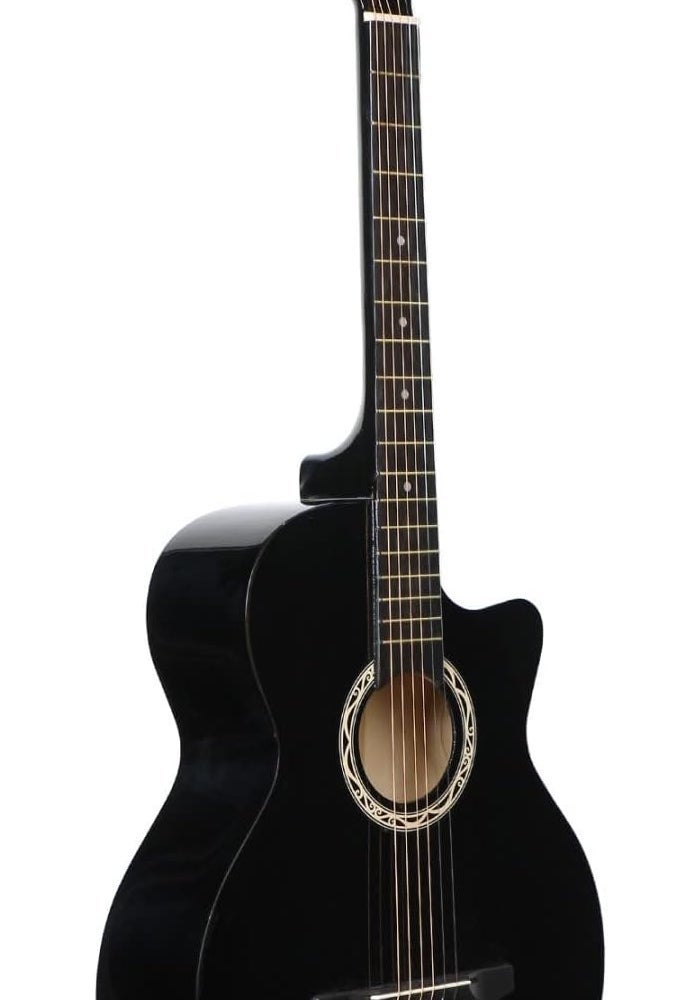 MegArya 38 Inch Black Acoustic Guitar - Image 2