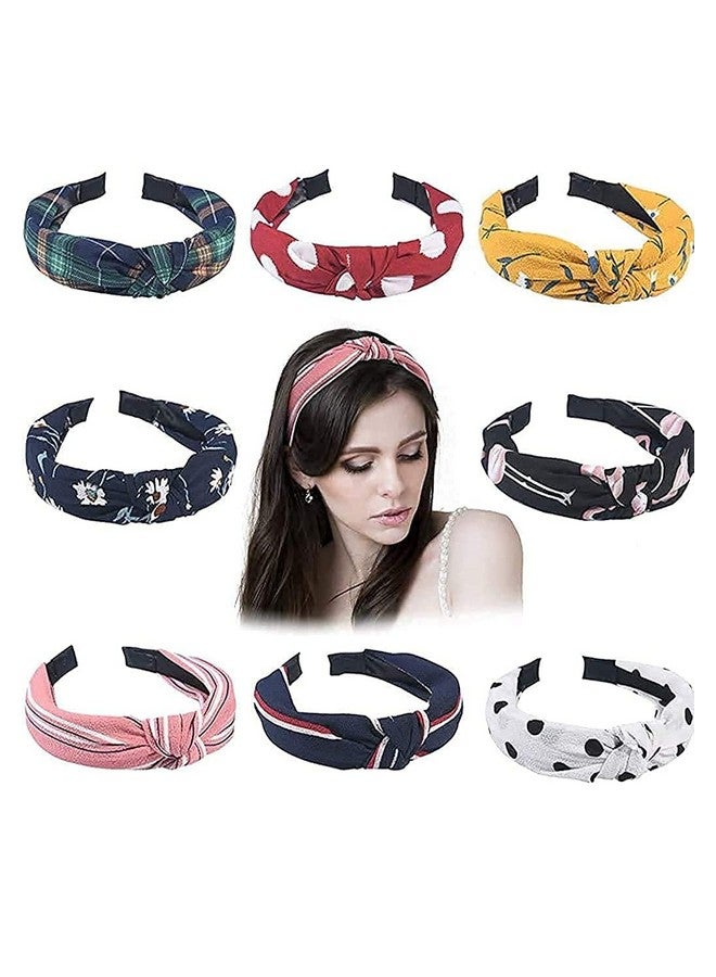Truvic Cotton Fabric Printed Knot Bow Hairband/Headband For Women and Girls, Set of 6 - Multicolor, (Design May Vary for daily use) - Image 2